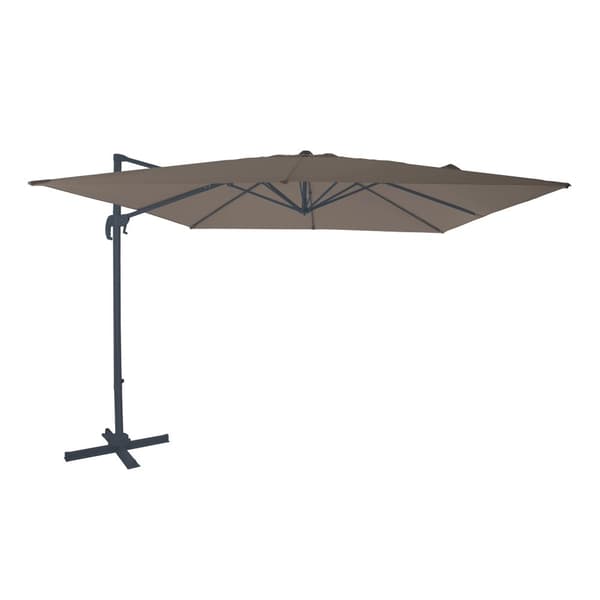 AXI Nima Parasoll Grå, Taupe - Parasoll stort 300x300 cm - Hängparasoll, Aluminiumram, 360° Rotation, Parasoll balkong 3x3 - UV-resistent