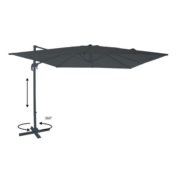 AXI Nima Parasol Grey, Taupe - Parasol large 300x300 cm - Ripustettava aurinkovarjo, Alumiinirunko, 360° Kierto, Parvekkeen aurinkovarjo 3x3 -