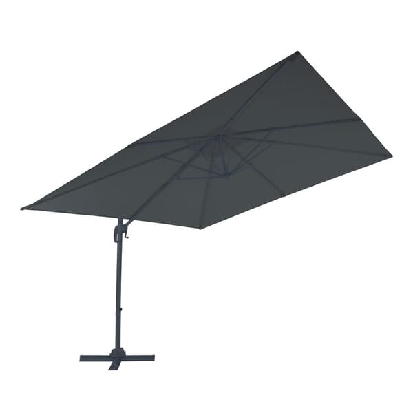 AXI Nima Parasol Grey, Taupe - Parasol large 300x300 cm - Ripustettava aurinkovarjo, Alumiinirunko, 360° Kierto, Parvekkeen aurinkovarjo 3x3 -