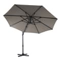 Miniatyrbillede 2 af 7: AXI Cyrus Premium Parasoll Rund Ø 300 cm Antraciet / Taupefärg | Runt parasoll för trädgården med aluminiumram | Inklusive kryssfot &amp; lås