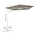 Miniatyrbillede 5 af 7: AXI Milad Premium Parasoll rektangulär 200x300 cm i Wit / Taupe färg | Parasoll för trädgården med aluminiumram | Inklusive korsfot &amp; lås
