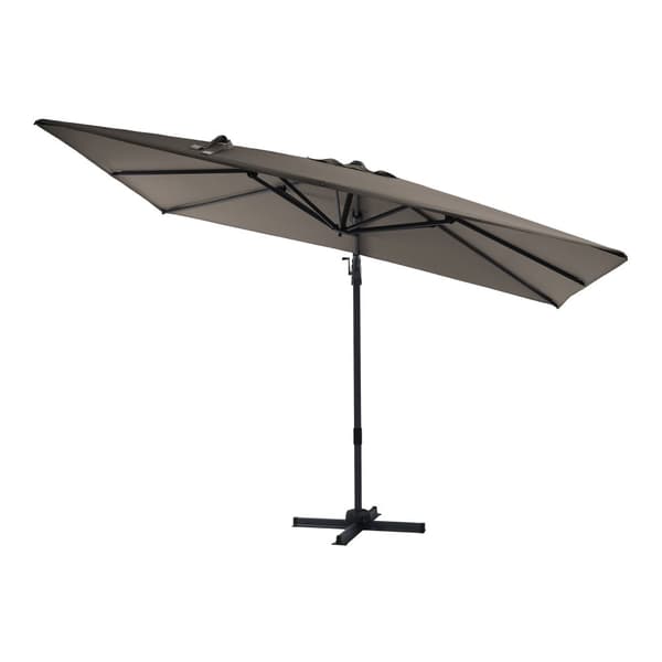 AXI Milad Premium Parasoll rektangulär 200x300 cm i Antraciet / Taupe färg| Parasoll för trädgården med aluminiumram | Inklusive korsfot &amp; lås
