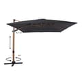 Miniatyrbillede 4 af 7: AXI Apollo Premium Parasoll rektangulært 300x300 cm i Trälook / Grå | Parasoll for trädgården med aluminiumram | Inklusive kryssfot &amp; lås