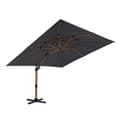 Miniatyrbillede 2 af 7: AXI Apollo Premium Parasoll rektangulært 300x300 cm i Trälook / Grå | Parasoll for trädgården med aluminiumram | Inklusive kryssfot &amp; lås