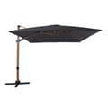 Miniatyrbillede 1 af 7: AXI Apollo Premium Parasoll rektangulært 300x300 cm i Trälook / Grå | Parasoll for trädgården med aluminiumram | Inklusive kryssfot &amp; lås