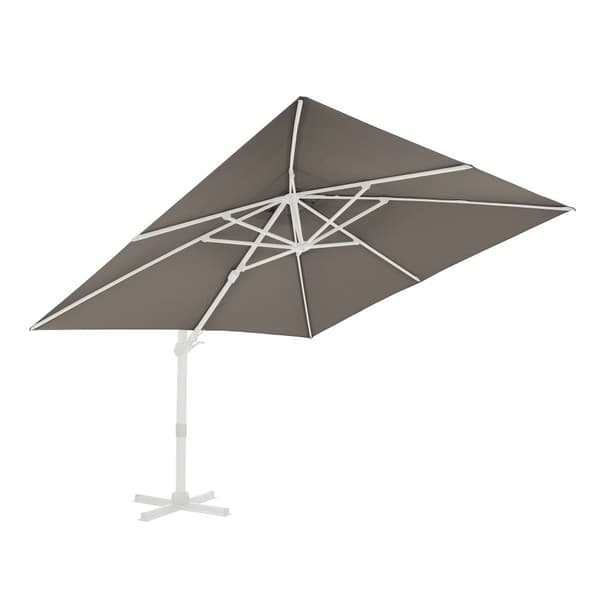 AXI Apollo Premium aurinkovarjo suorakulmainen 300x300 cm, valkoinen / beige | Puutarhan aurinkovarjo alumiinirungolla | Mukana ristijalka ja suojus.