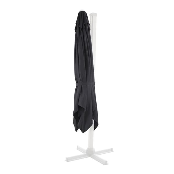 AXI Apollo Premium aurinkovarjo suorakulmainen 300x300 cm, valkoinen/harmaa | Puutarhan aurinkovarjo alumiinirungolla | Sisältää ristijalan ja