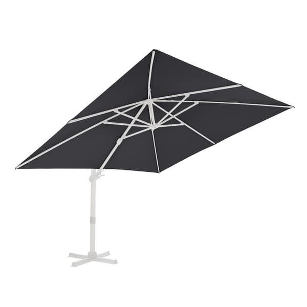 AXI Apollo Premium aurinkovarjo suorakulmainen 300x300 cm, valkoinen/harmaa | Puutarhan aurinkovarjo alumiinirungolla | Sisältää ristijalan ja