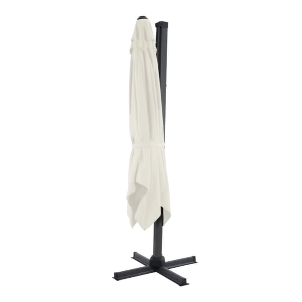 AXI Apollo Premium aurinkovarjo suorakaiteen muotoinen 300x300 cm antrasiitti / beige | Puutarhan aurinkovarjo alumiinirungolla | Mukana ristijalka