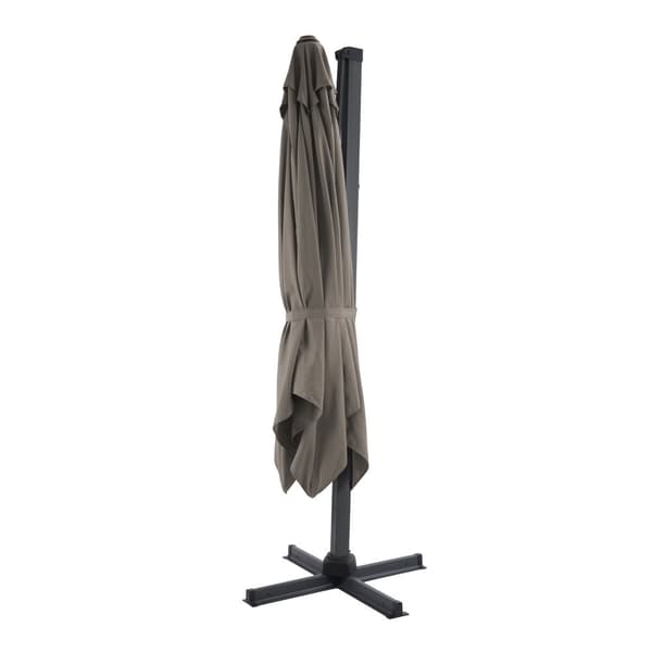 AXI Apollo Premium aurinkovarjo suorakulmainen 300x300 cm, väri Anthracite / Taupe | Puutarhan aurinkovarjo alumiinirungolla | Mukana ristijalka ja