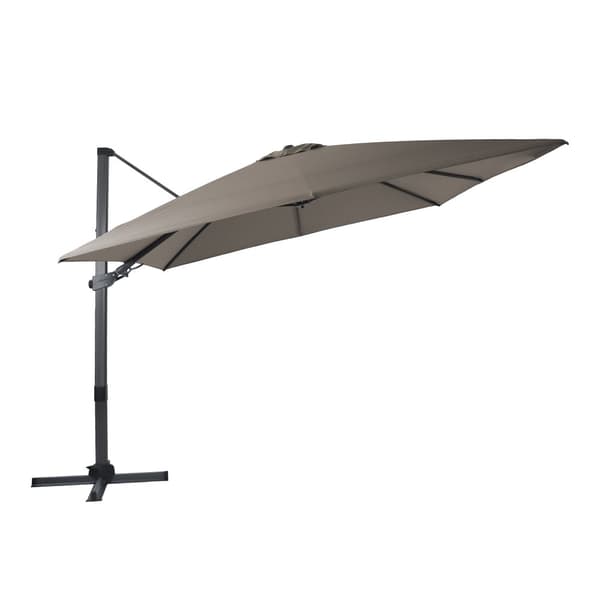 AXI Apollo Premium aurinkovarjo suorakulmainen 300x300 cm, väri Anthracite / Taupe | Puutarhan aurinkovarjo alumiinirungolla | Mukana ristijalka ja