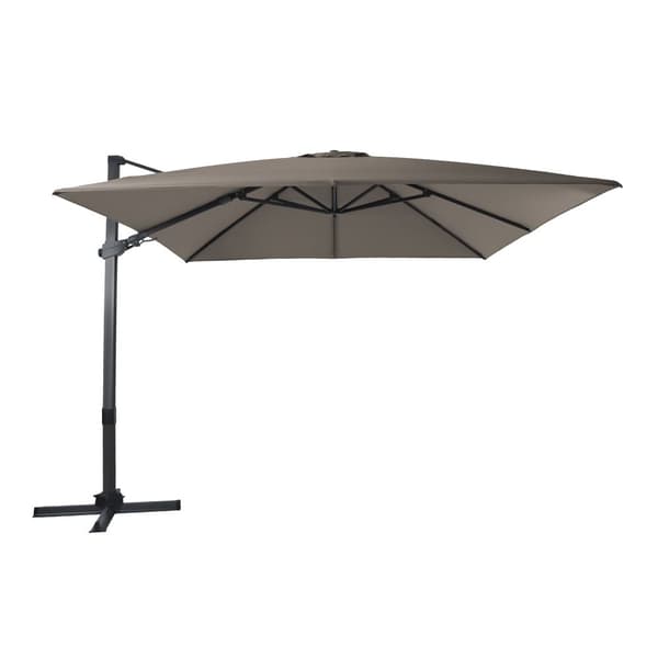 AXI Apollo Premium aurinkovarjo suorakulmainen 300x300 cm, väri Anthracite / Taupe | Puutarhan aurinkovarjo alumiinirungolla | Mukana ristijalka ja