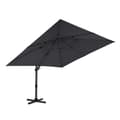 Miniatyrbillede 3 af 7: AXI Apollo Premium Parasoll rektangulärt 300x300 cm I Antracit/grå | Parasoll for trädgården med aluminiumram | Inklusive kryssfot &amp; lås