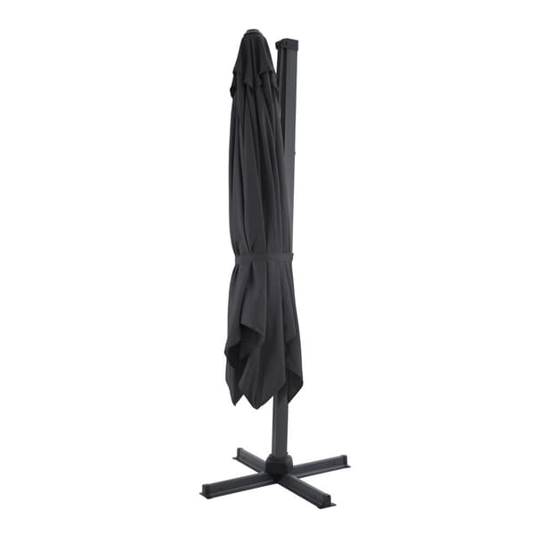 AXI Apollo Premium Parasoll rektangulärt 300x300 cm I Antracit/grå | Parasoll for trädgården med aluminiumram | Inklusive kryssfot &amp; lås