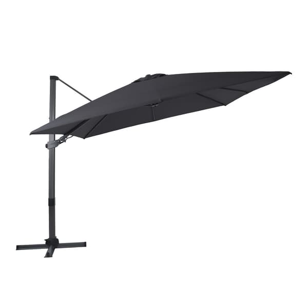 AXI Apollo Premium Parasoll rektangulärt 300x300 cm I Antracit/grå | Parasoll for trädgården med aluminiumram | Inklusive kryssfot &amp; lås