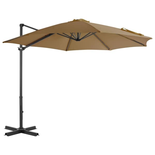 Aurinkovarjo cantilever alumiinitolppa 300 cm taupe