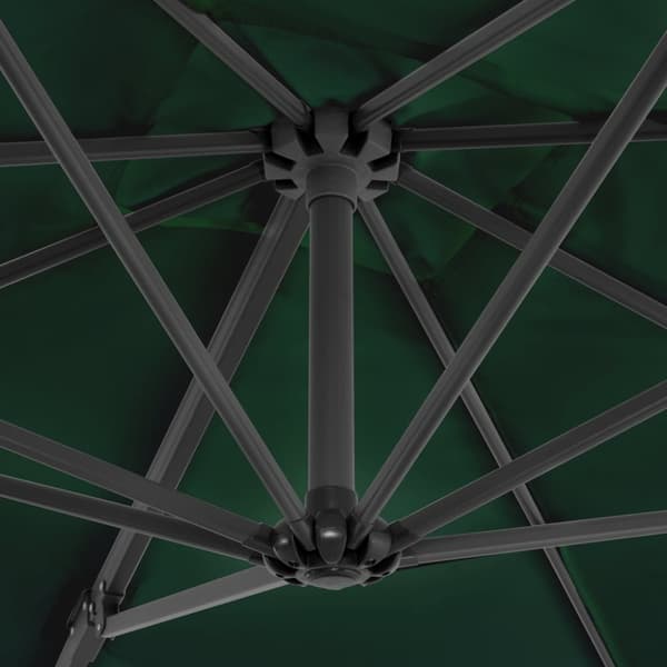 hængeparasol 250x250 cm aluminiumsstang grøn