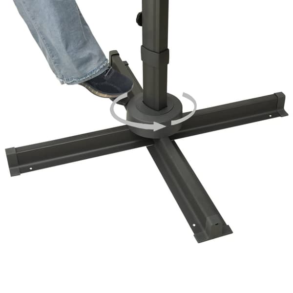 Frihängande trädgårdsparasoll med ventilation svart 400x300 cm