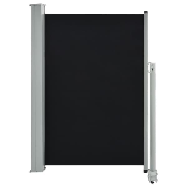 sammenrullelig sidemarkise til terrassen 120 x 300 cm sort