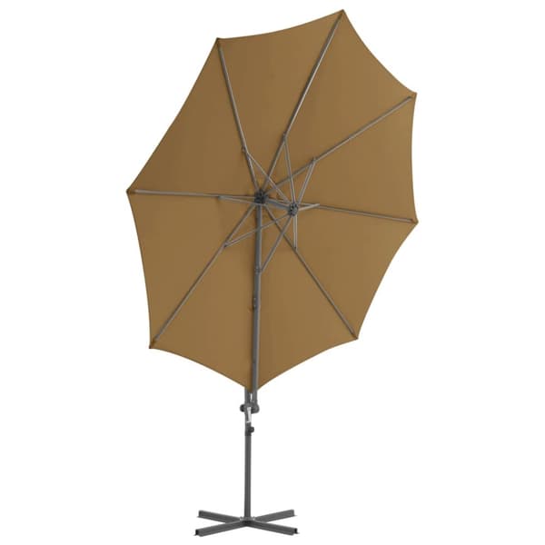 Riippuva sateenvarjo terästankolla 300 cm Taupe