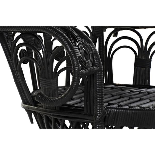 Trädgårdssoffa DKD Home Decor Vit Svart 96 x 66 x 145 cm 96 x 66 x 140 cm