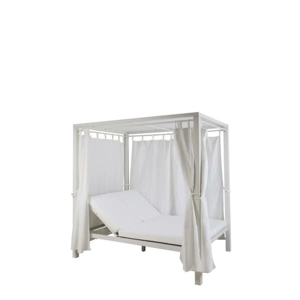 Trädgårdssäng DKD Home Decor Vit Aluminium (148 x 188 x 205 cm)
