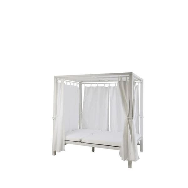 Trädgårdssäng DKD Home Decor Vit Aluminium (148 x 188 x 205 cm)