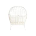 Miniatyrbild 3 av 7: Trädgårdssoffa DKD Home Decor 130 x 68 x 146 cm syntetisk rattan Stål Vit
