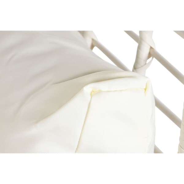 Trädgårdssoffa DKD Home Decor 130 x 68 x 146 cm syntetisk rattan Stål Vit