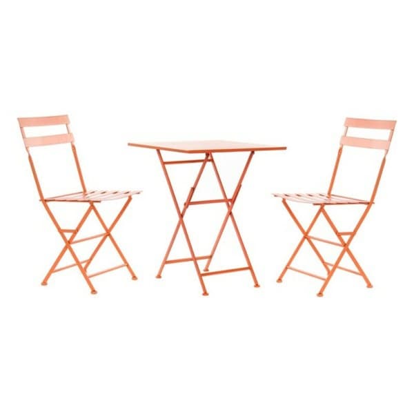 Spisebordsæt med 2 stole DKD Home Decor MB-177412 Koral 60 x 60 x 75 cm (3 pcs)