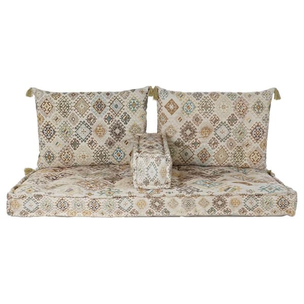 2 personers sofa DKD Home Decor Gul Brun Beige 145 x 76 x 13 cm