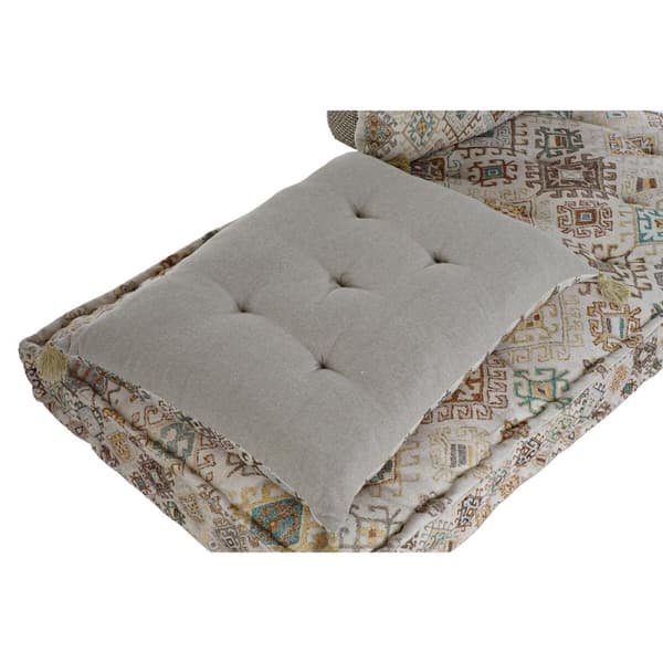 2 personers sofa DKD Home Decor Gul Brun Beige 145 x 76 x 13 cm