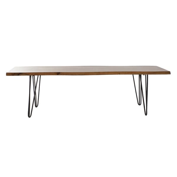 Bænk DKD Home Decor 160 x 46 x 46 cm Natur Sort Lys brun Alpino