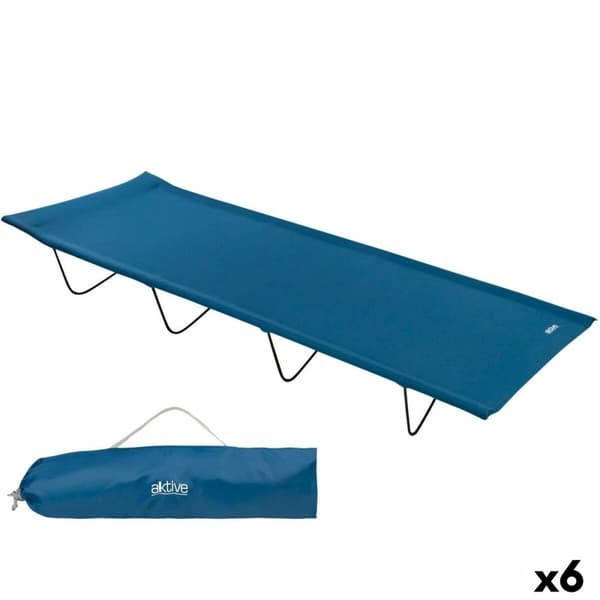 Ležalnik Aktive Blå Foldbar 180 x 18 x 60 cm (6 enheder)
