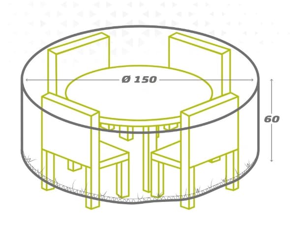 Beskyttende case Aktive Ø 150 cm Tabeller 150 x 60 x 150 cm (6 enheder)