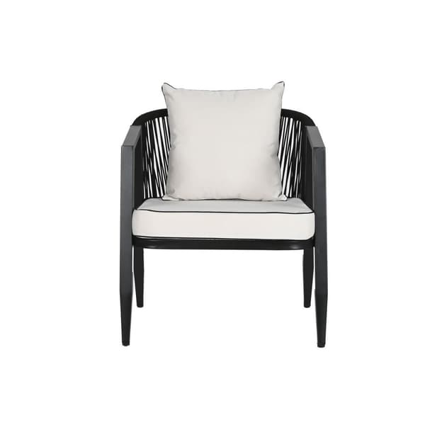 Have møbler Home ESPRIT Hvid Sort 123 x 66 x 72 cm 123 x 66 x 74 cm (4 Dele)