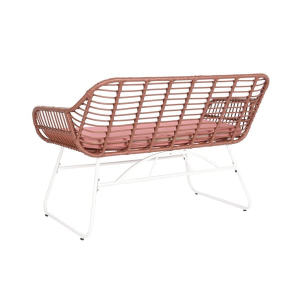 Garden furniture DKD Home Decor Valkoinen Terrakotta 124 x 74 x 84 cm (4 Kappaletta)