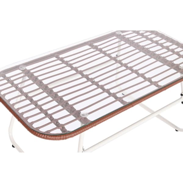 Garden furniture DKD Home Decor Valkoinen Terrakotta 124 x 74 x 84 cm (4 Kappaletta)