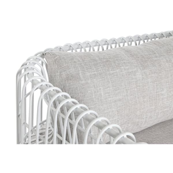 Sofa Home ESPRIT Hvid Beige Metal 180 x 66 x 66 cm