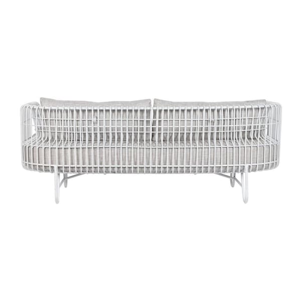 Sofa Home ESPRIT Hvid Beige Metal 180 x 66 x 66 cm