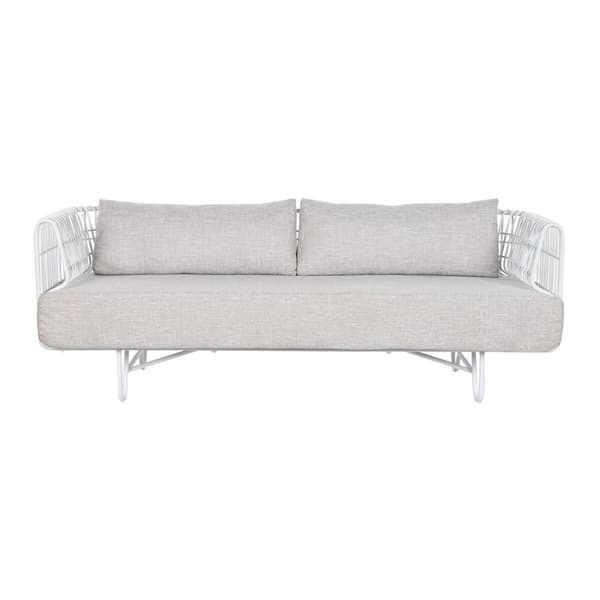 Sofa Home ESPRIT Hvid Beige Metal 180 x 66 x 66 cm