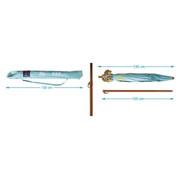 Senčnik Blå 220 cm UPF 50+