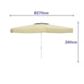 Pikkukuva 3 / 4: Skėtis nuo saulės Marbueno Valkoinen Polyesteri Alumiini Ø 270 cm
