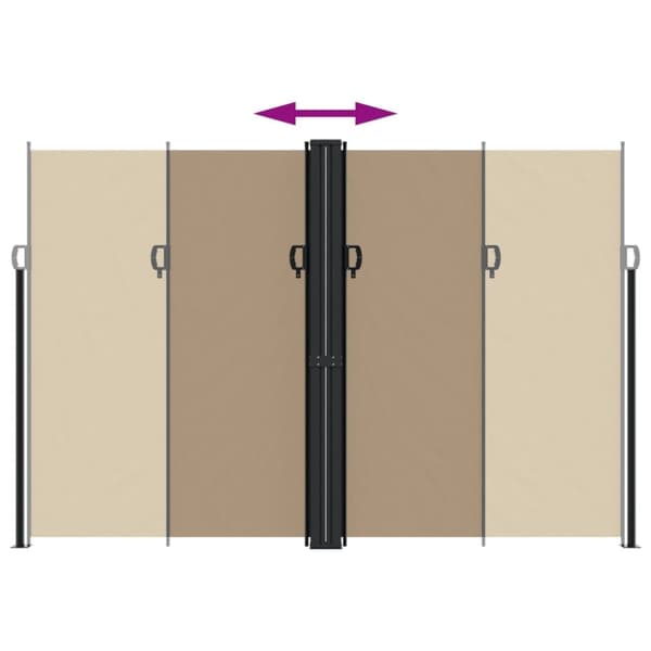 Infällbar sidomarkis taupe 220x1200 cm
