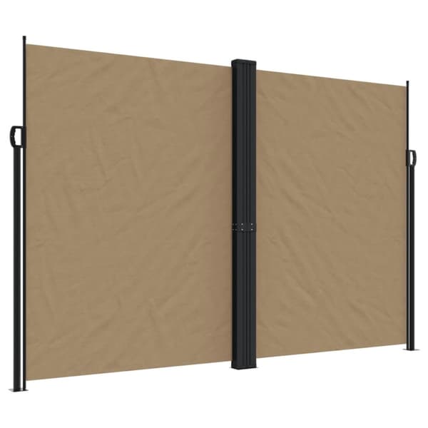 Infällbar sidomarkis taupe 220x1200 cm