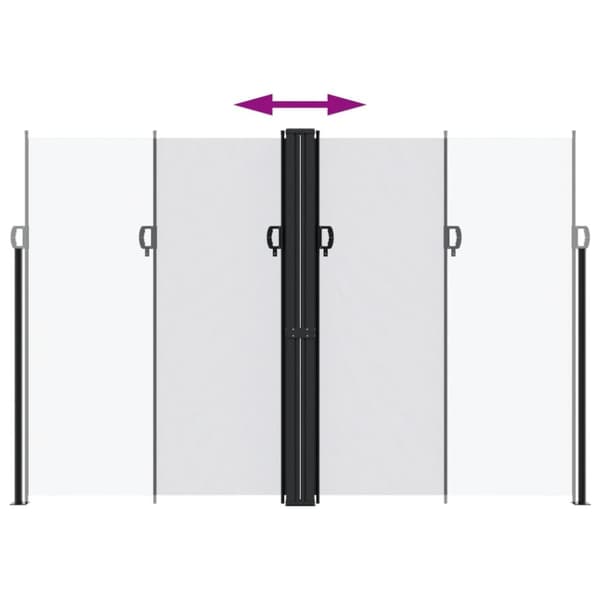 Infällbar sidomarkis vit 220x1200 cm