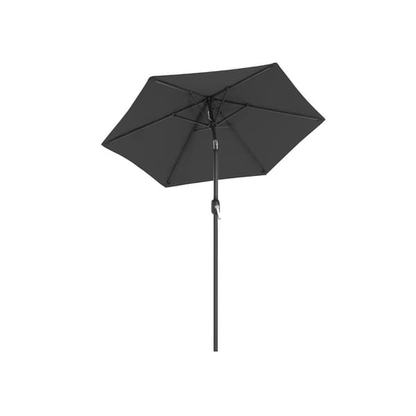 Parasol - Garden Parasol - Tiltable - Ø 200 cm - med vev - metall - grå