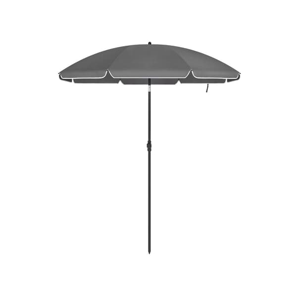 Parasol - Ø 160 cm - puutarhan sateenvarjo - kampi - harmaa