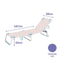 Miniatyrbillede 3 af 3: Ležalnik Marbueno Aluminium Foldbar 187 x 24 x 58 cm