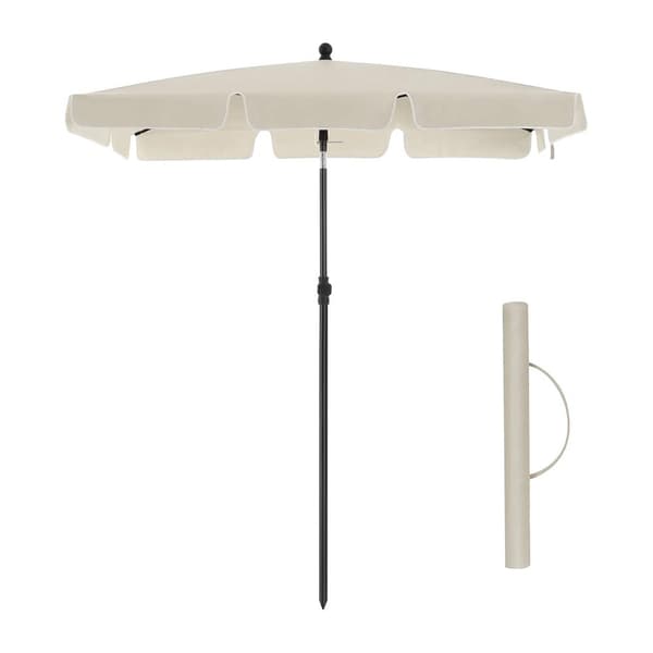 Parasol - puutarha -parasoli - suorakaiteen muotoinen - 180 x 125 cm - kallistettava - beige